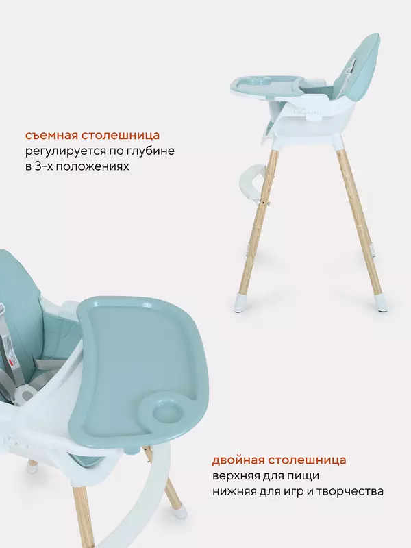 Стульчик для кормления Mowbaby Crispy blue