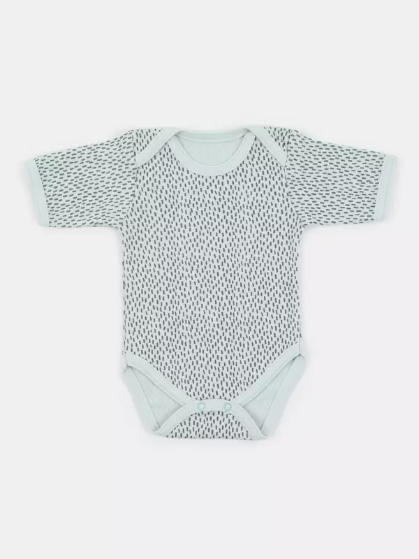 Боди Mowbaby Birds с коротким рукавом (3 шт.) blue арт. 6282