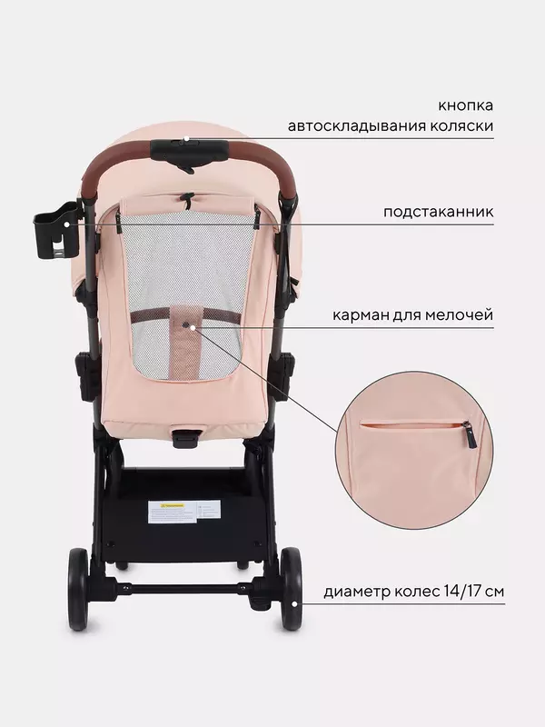 Коляска прогулочная Mowbaby Atom Pink